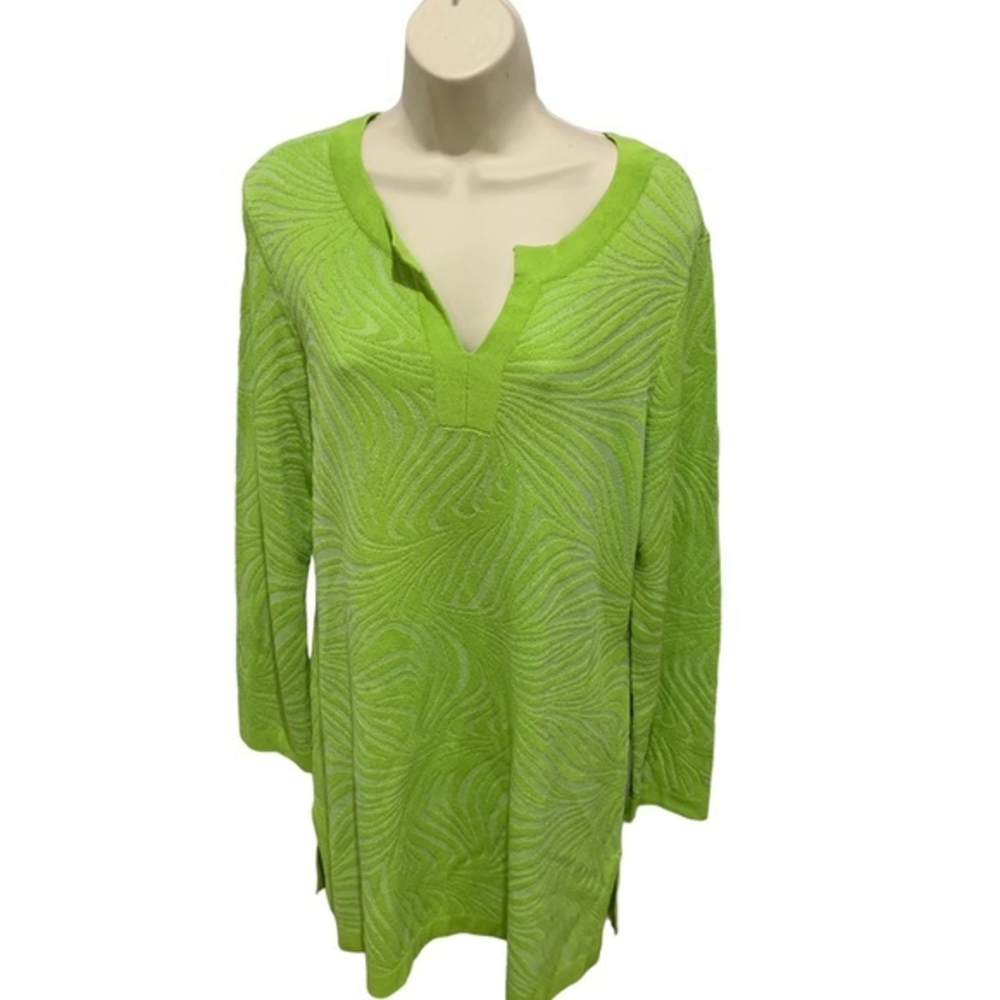 Peck and Peck Summer Tunic Size XL Green‎
